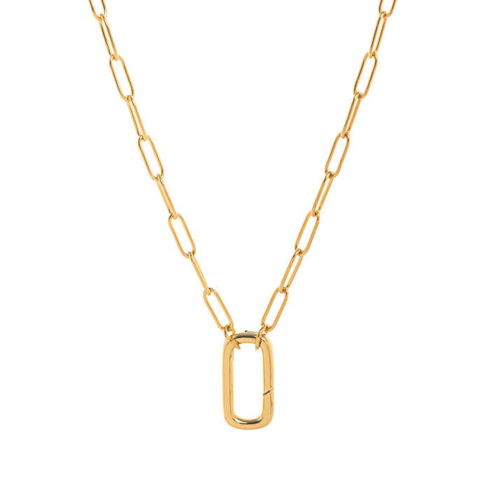 Independent Station Live Mouth Circle Necklace Heart Round Pendant Necklace Ins Style Bracelet Gold Plated Color Retention
