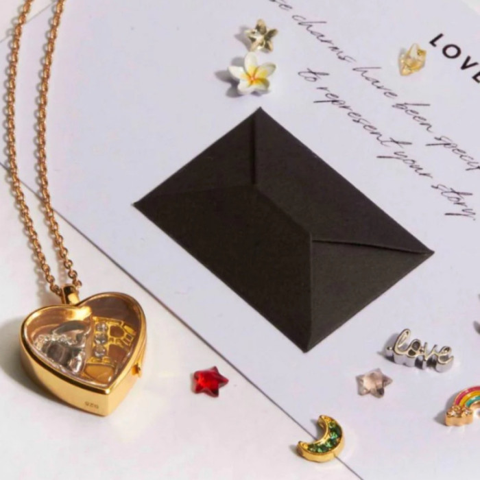 Cross-Border Independent Station Retro Personality Photo Box Pendant Necklace Openable Pendant Hollow Design Transparent Box Clavicle Chain