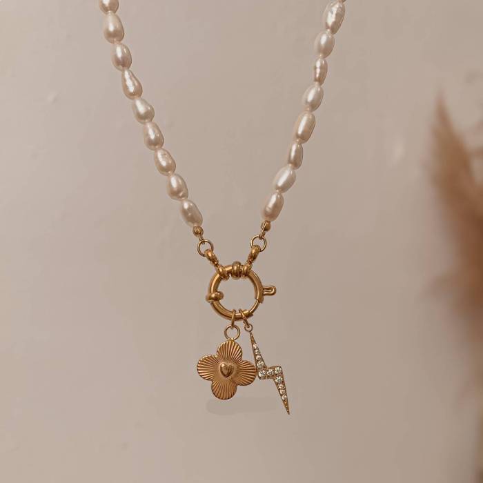 In Stock Stainless Steel DIY Basic Adjustable Chain Collection Heart Round Necklace Furnace Vacuum Plating 18K Gold Color Retention