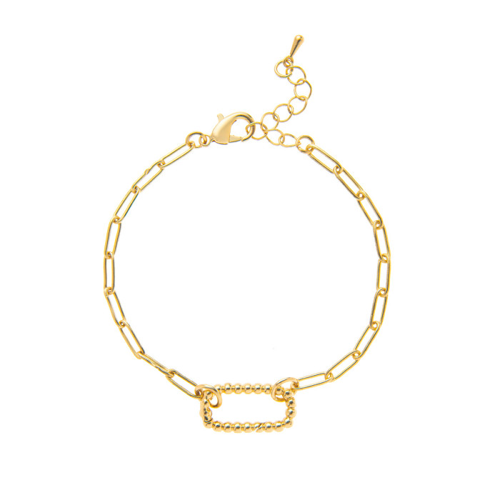 Independent Station Live Mouth Circle Necklace Heart Round Pendant Necklace Ins Style Bracelet Gold Plated Color Retention