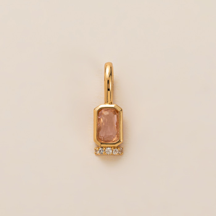 New Style Twelve Birthstone Necklace for Women Fresh Sweet Simple Adjustable Clasp Fashion Princess Square Stone