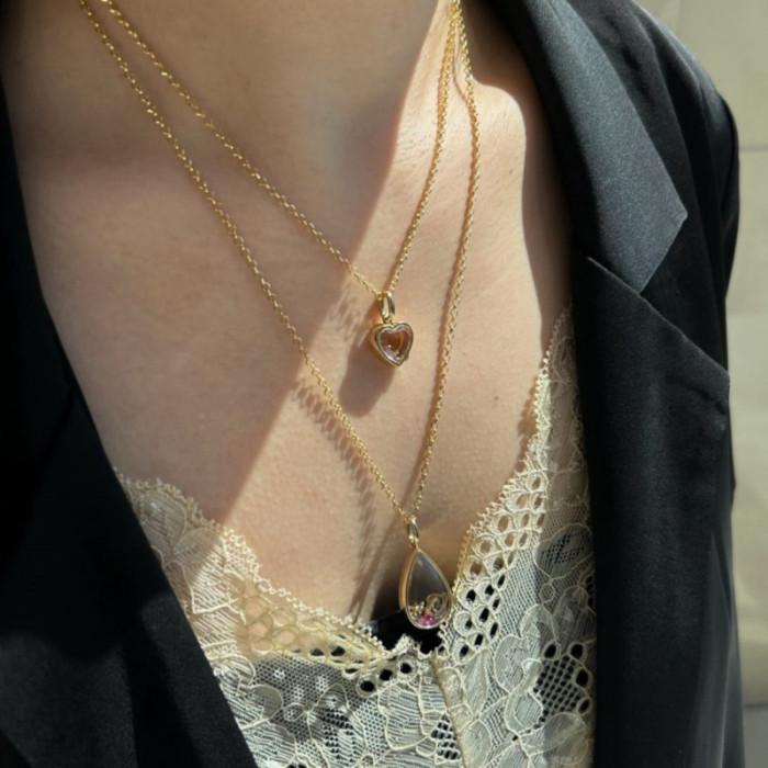 European and American Retro Personality Photo Box Pendant Necklace Openable DIY Pendant Hollow Design Transparent Box Accessory