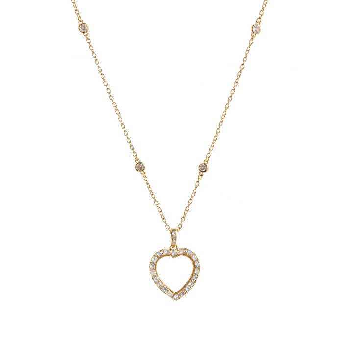 European and American Retro Personality Photo Box Pendant Necklace Openable DIY Pendant Hollow Design Transparent Box 18K Gold Color Retention