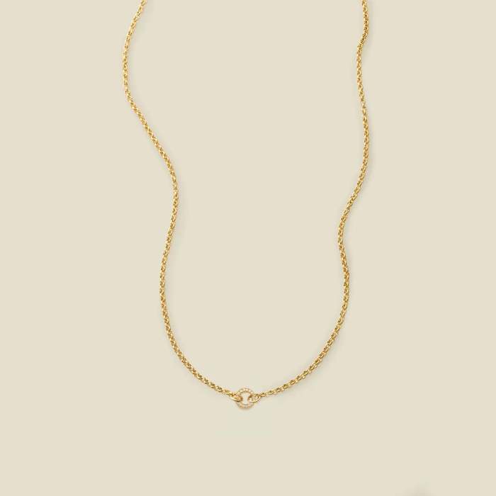 European and American New Style DIY Basic Adjustable Chain Collection Round Oval Necklace Electroplated 18K Gold Color Retention