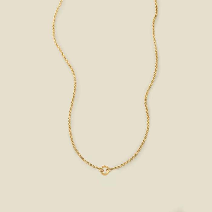 European and American New Style DIY Basic Adjustable Chain Collection Round Oval Necklace Electroplated 18K Gold Color Retention