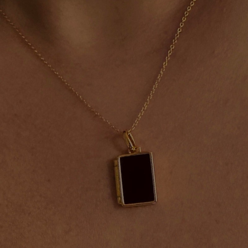 Ins Style Photo Album Minimalist Shell Pendant Magnetic Photo Box Pendant Necklace Square Round Simple Necklace