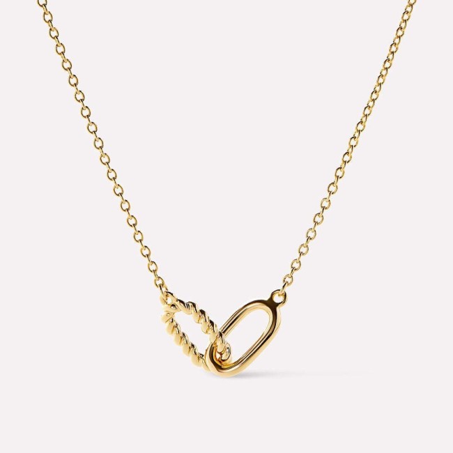 Independent Station INS Design Style Double Circle Necklace Interlocking Circle Pendant Collarbone Chain Women's Fashion Stainless Steel