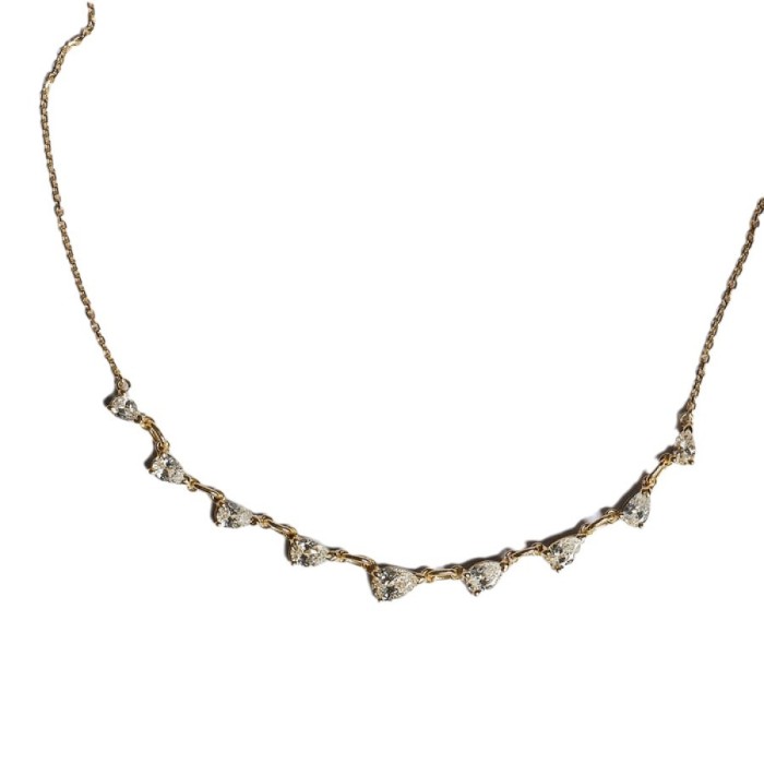 Zircon Oval Round Pendant Necklace Simple Ins Fashion Furnace Vacuum Plating