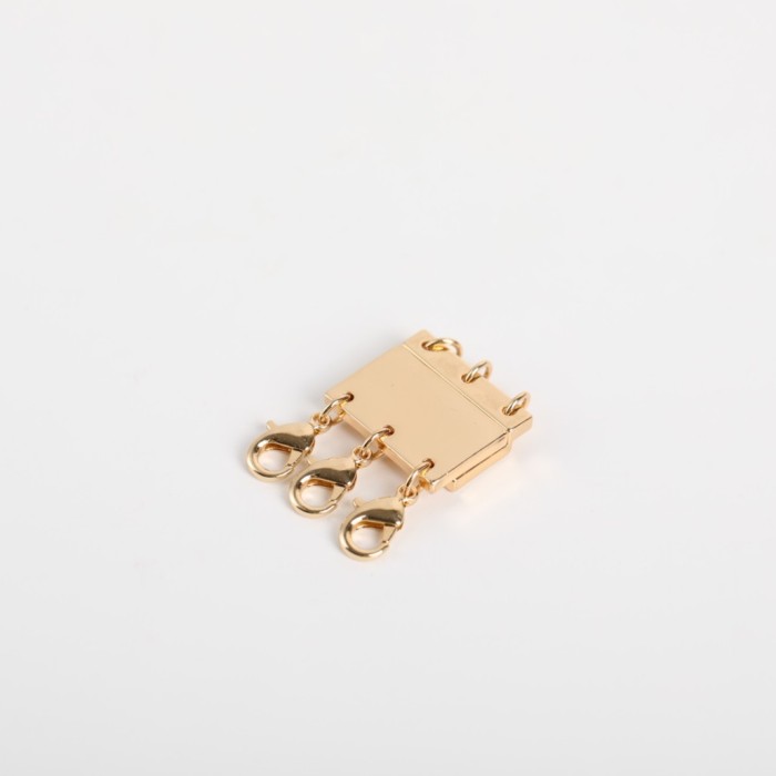Cross-Border Jewelry Accessories Layered Magnetic Necklace Clasp Stacking Necklace Multi-Layer Clasp Copper Gold-Plated Magnetic Clasp