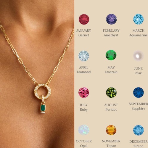 December Birthstone Pendant Birthstone Openable Activity Clasp DIY Simple Mother's Day Gift