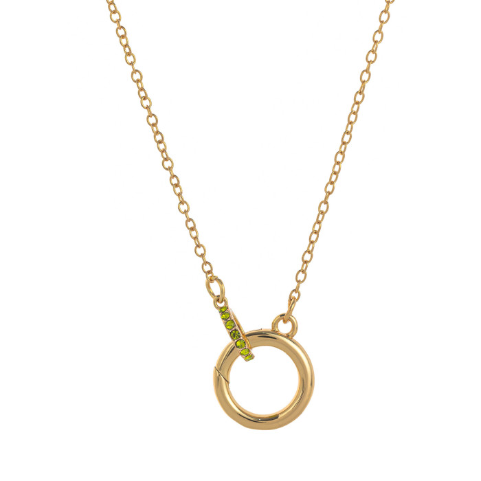 European and American Cross-Border Colorful Twelve Birthstone Niche Adjustable Necklace Light Luxury Women's Collarbone Chain Gold Plated