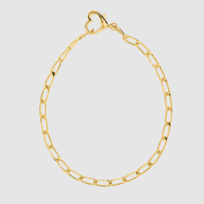 European and American Simple Valentine's Day Heart Lock Necklace Heart Pendant Open Buckle Basic Chain