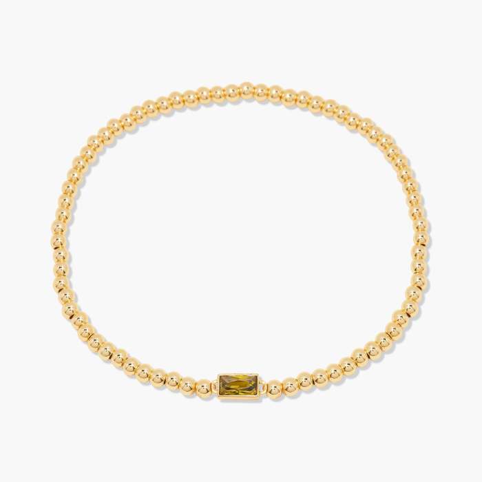 Minimalist Luxury Independent Birthstone Bracelet for Women December Birthstone Round Bead Chain