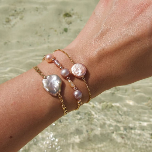 European and American Irregular Baroque Pearl Bracelet Light Luxury High-end Freshwater Pearl Bracelet Pearl Bracelet for Women