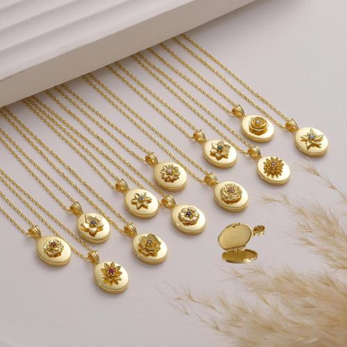 Vintage December Flower Photo Album Pendant Family Gift Mother's Day Oval Birthstone Photo Frame Necklace