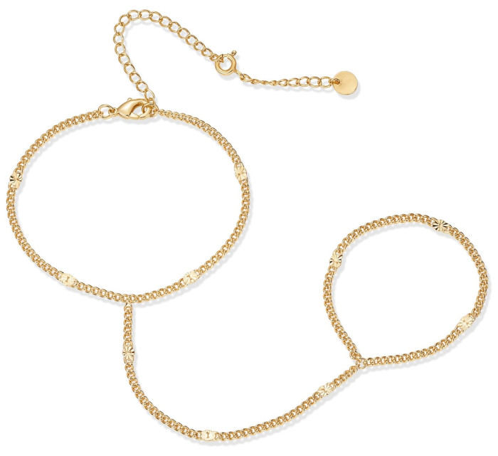 Ins Style Titanium Steel 18K Gold Plated with Stone Small Round Fashion Bracelet Color Retention Women Stainless St...