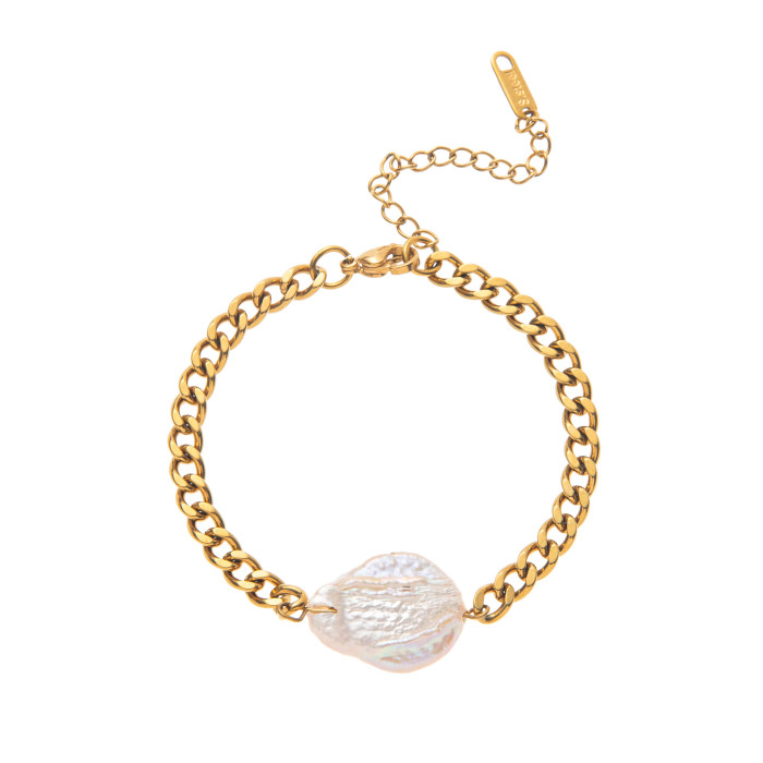 Irregular Baroque Pearl Bracelet Light Luxury High-end Freshwater Pearl Bracelet Pearl Bracelet for Women
