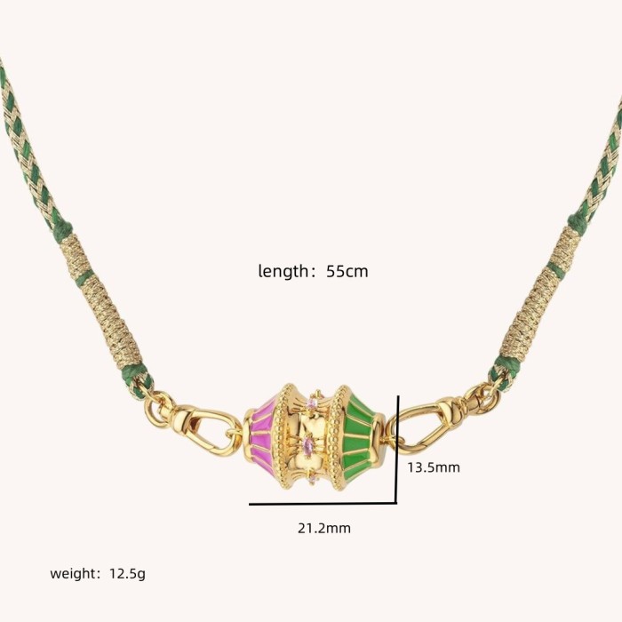 European and American Cross-Border Dopamine Twist Valentine's Day Gift Irregular Necklace Furnace Vacuum Plating 18K Gold Protection