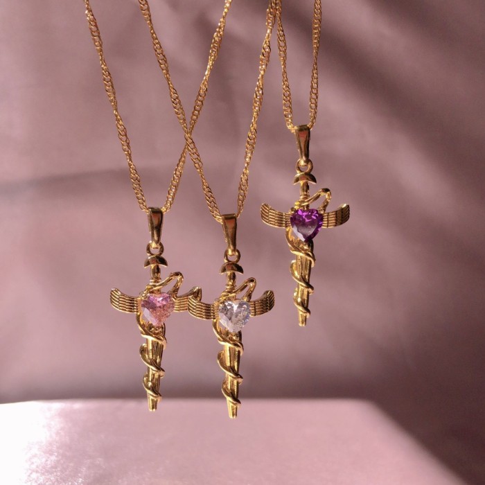 European and American Niche Retro Snake Necklace Snake Pendant Sweater Chain Inlaid Zirconia Choker Exquisite Necklace
