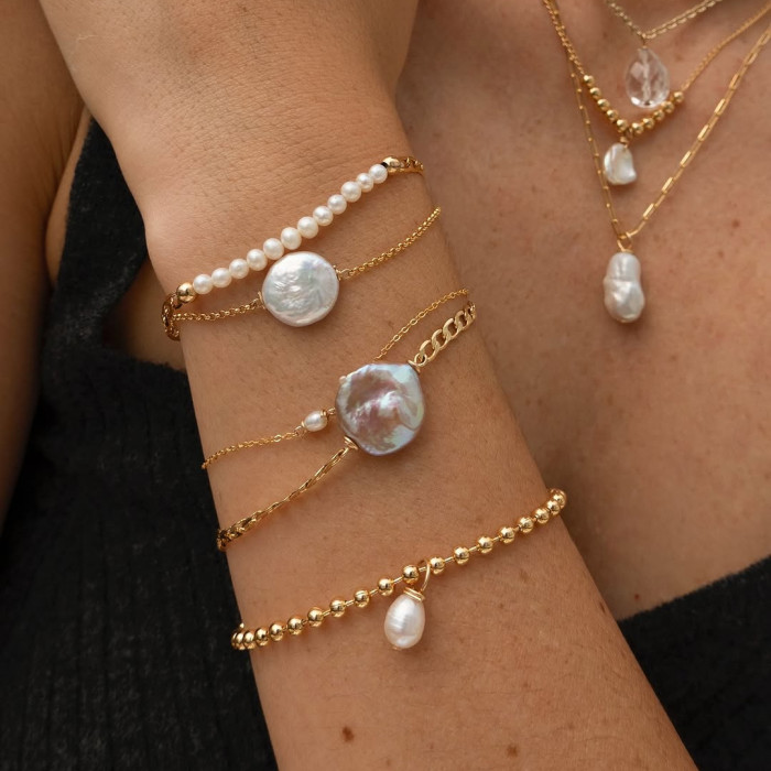 Irregular Baroque Pearl Bracelet Light Luxury High-end Freshwater Pearl Bracelet Pearl Bracelet for Women