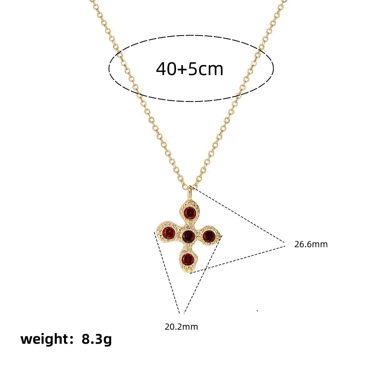 Cross-Border Two-Tone Daisy Inlaid Diamond Necklace main image