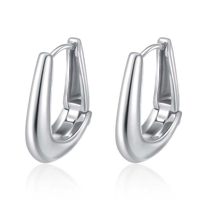 Vintage Niche Design with a Distinctive Aura, Three-dimensional Geometric Triangle and Hexagon Earrings for Women, Go...