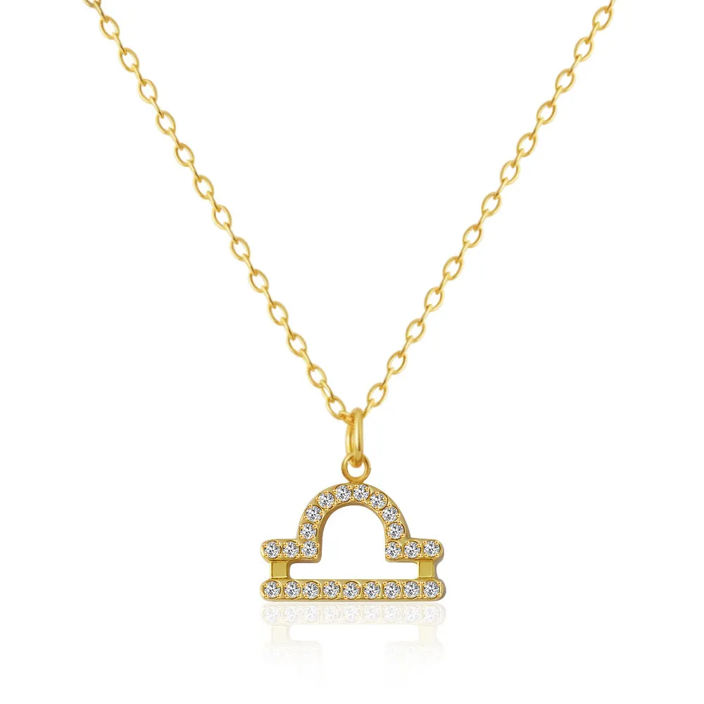 Cross-Border Two-Tone Daisy Inlaid Diamond Necklace main image