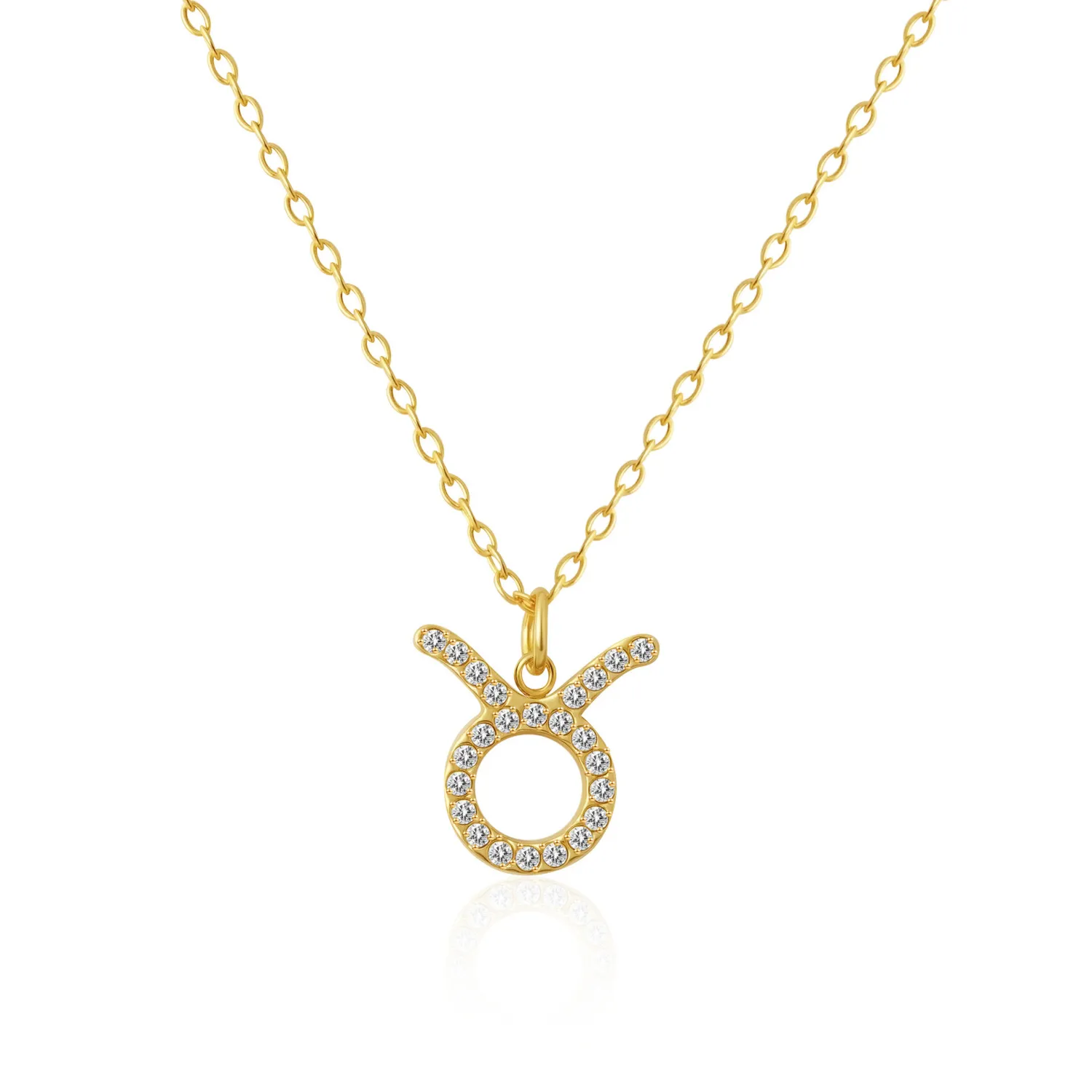 Cross-Border Two-Tone Daisy Inlaid Diamond Necklace main image