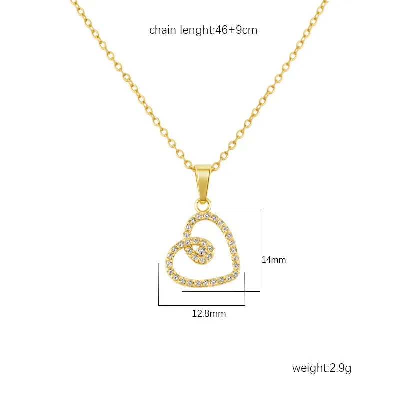 Cross-Border Two-Tone Daisy Inlaid Diamond Necklace main image