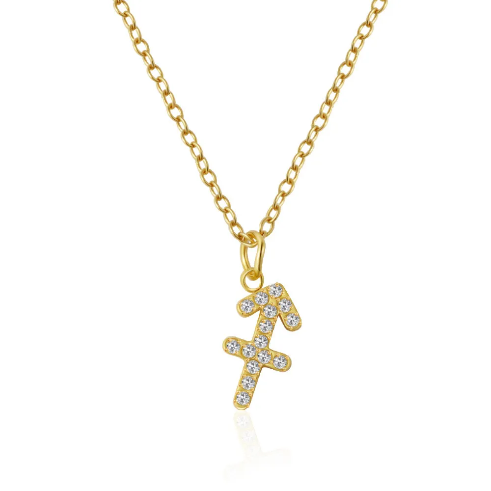 Cross-Border Two-Tone Daisy Inlaid Diamond Necklace main image