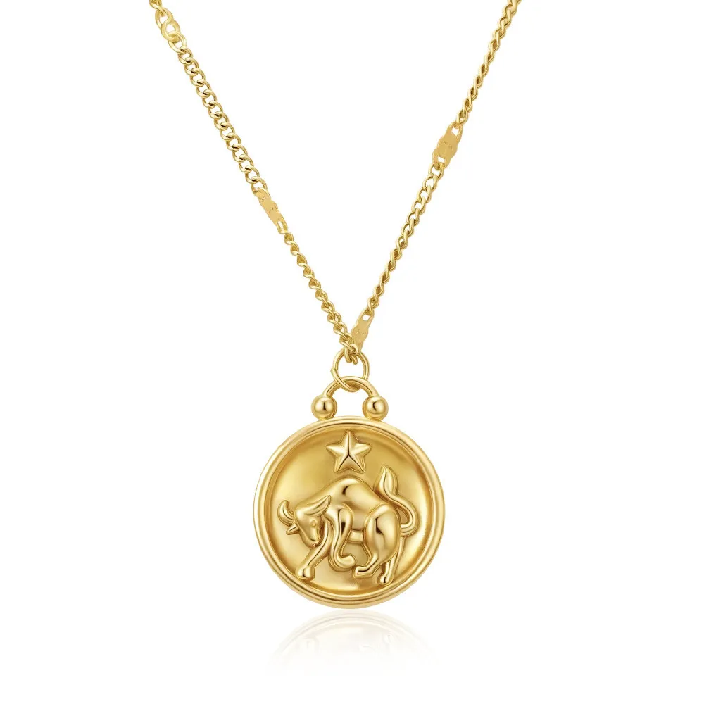 Cross-Border Two-Tone Daisy Inlaid Diamond Necklace main image