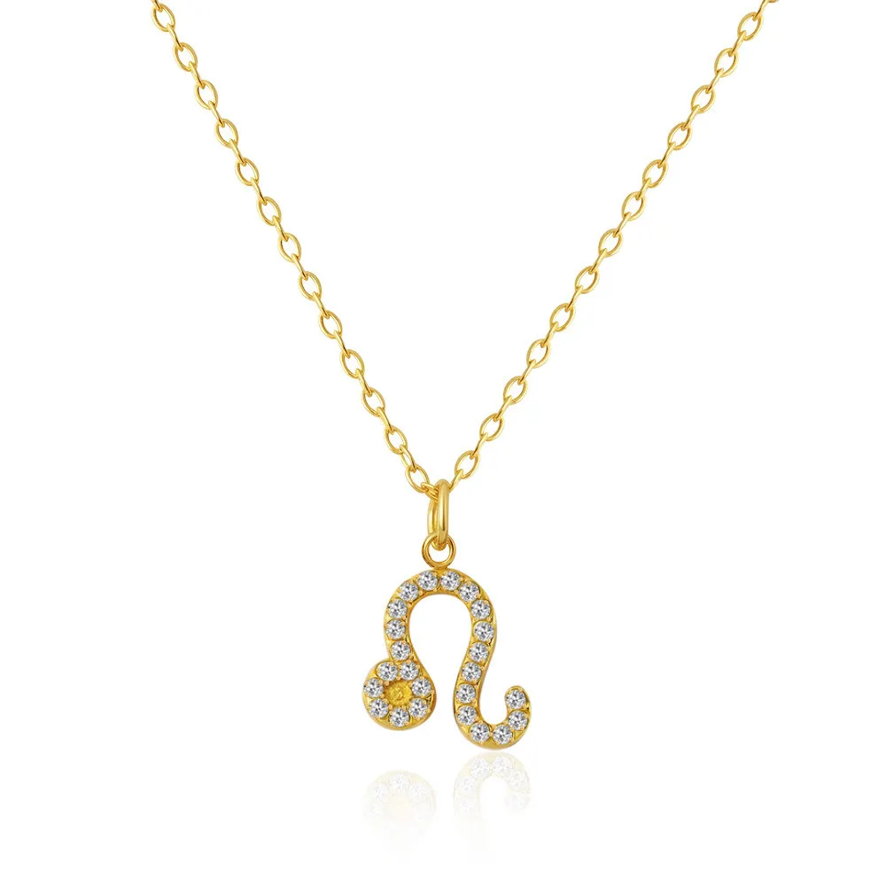 Cross-Border Two-Tone Daisy Inlaid Diamond Necklace main image