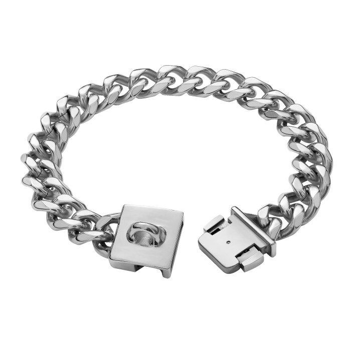 23mm thick stainless steel chain dog leash, gold and silver buckle dog collar, manufacturer's cross-border e-commerce supply