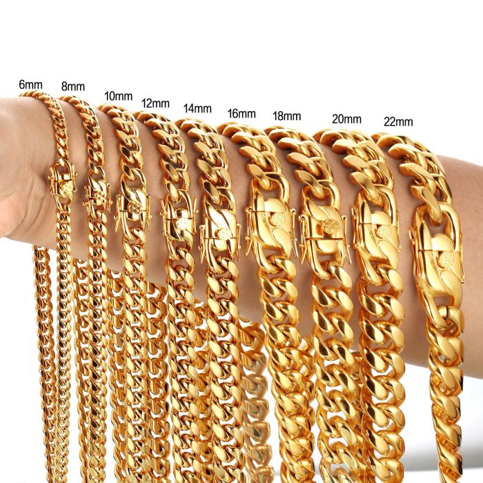 Amazon Wish AliExpress New 18K Gold Cuban Chain Dragon Head Buckle Necklace Stainless Steel Encrypted JMGK