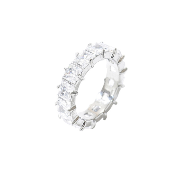 European and American style, light luxury, high-end fashion, zirconia-studded ring for women, versatile, niche design, exquisite hand jewelry