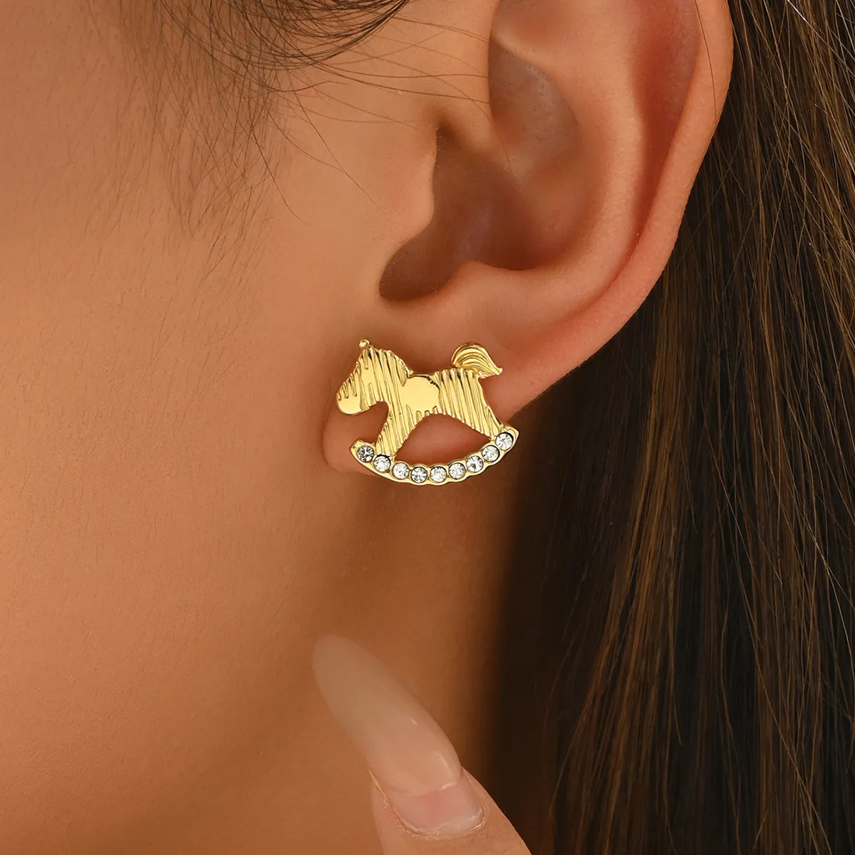 Cross-Border Two-Tone Daisy Inlaid Diamond Necklace main image