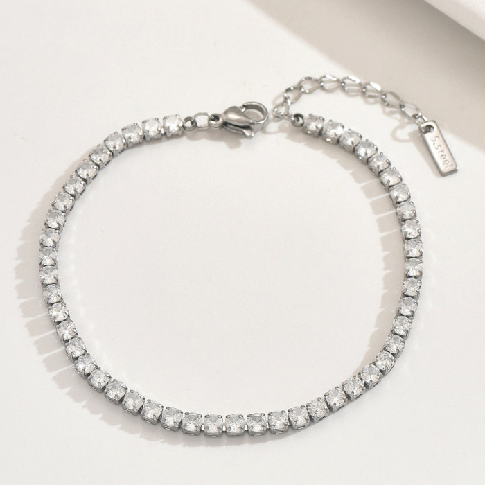 Stainless Steel Fashion Minimalist Infinity 8-shaped Bracelet, Popular Women's Accessory, Birthday Gift