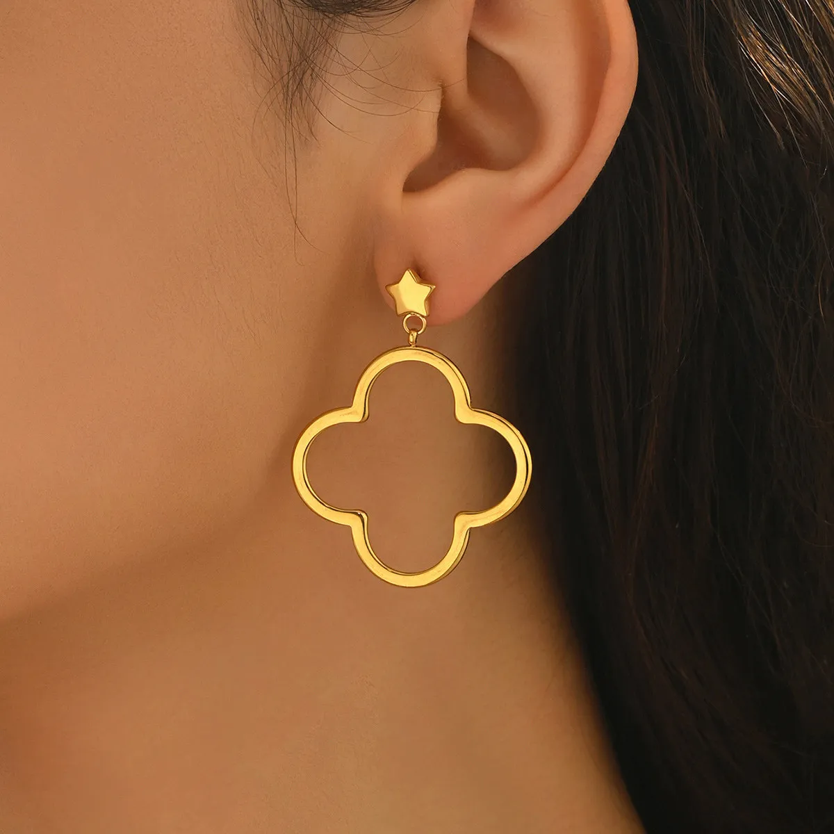 Cross-Border Two-Tone Daisy Inlaid Diamond Necklace main image