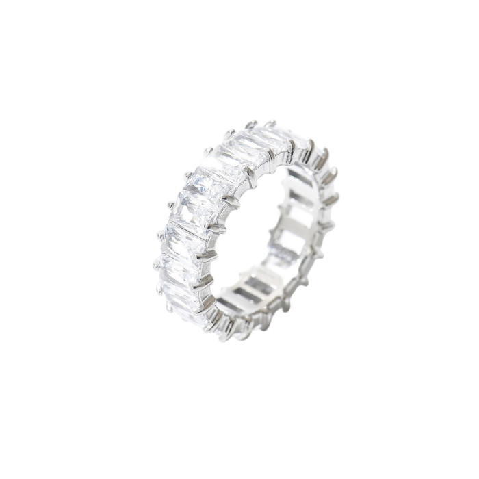 European and American style, light luxury, high-end fashion, zirconia-studded ring for women, versatile, niche design, exquisite hand jewelry
