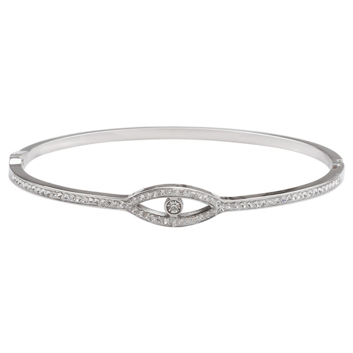 Summer Devil's Eye Bracelet for Women, High-End Diamond-Studded Titanium Steel Bracelet, Simple Stainless Steel Jewelry Wholesale