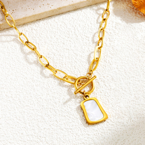 Bai Beifang brand OT cross-border new non-fading titanium steel necklace for women, fashionable and luxurious design clavicle chain jewelry