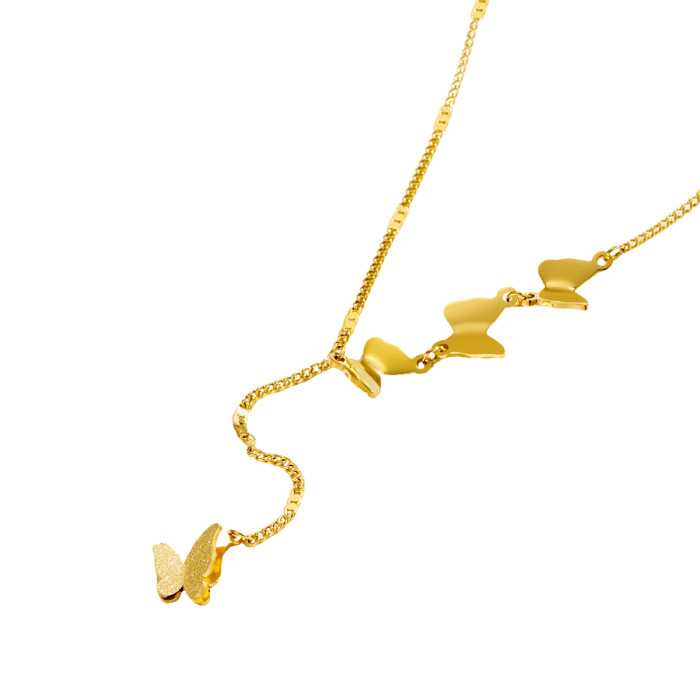 Titanium Steel Stainless Steel Necklaces for Women in Japanese and Korean Style, Unique Design, Various Trendy and St...