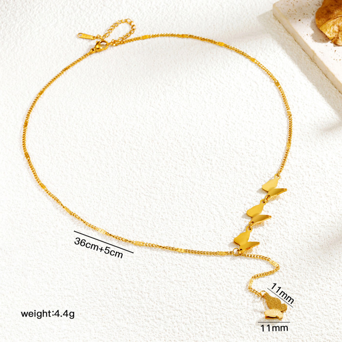 Titanium Steel Stainless Steel Necklaces for Women in Japanese and Korean Style, Unique Design, Various Trendy and St...