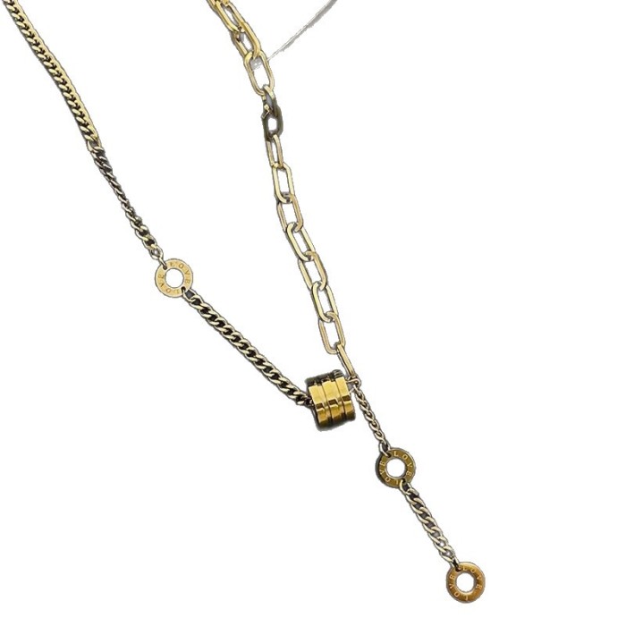 Cross-border Xiyin luxury popular titanium steel slim waist necklace for women, fashionable metallic style, niche design, classic accessory