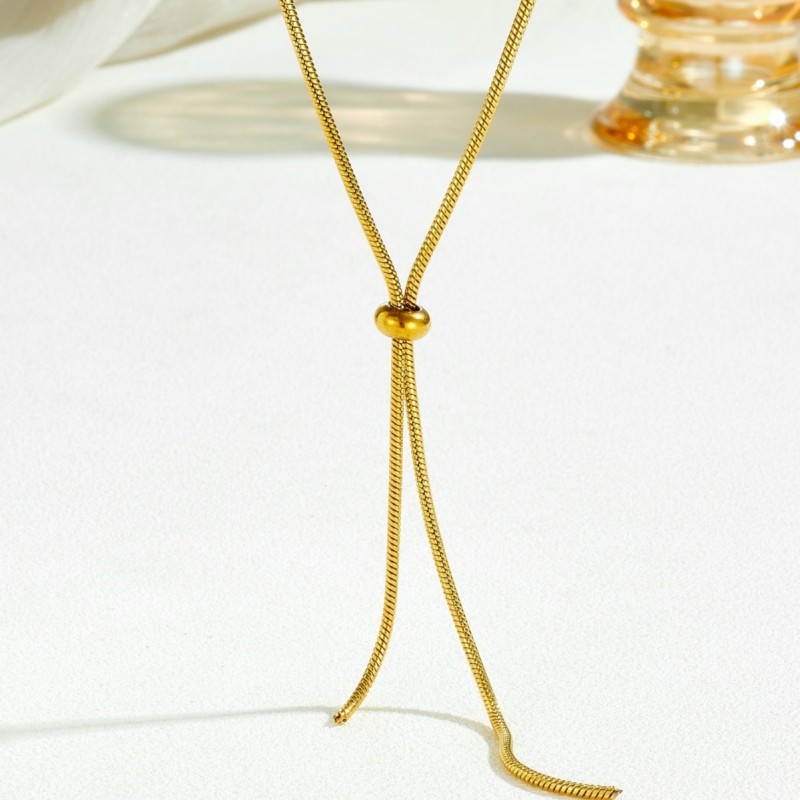 Elegant Double-Wear New Trendy Sweater Chain for Women, High-End Long Simple and Stylish Necklace, Perfect for Matching with Clothes and Accessories