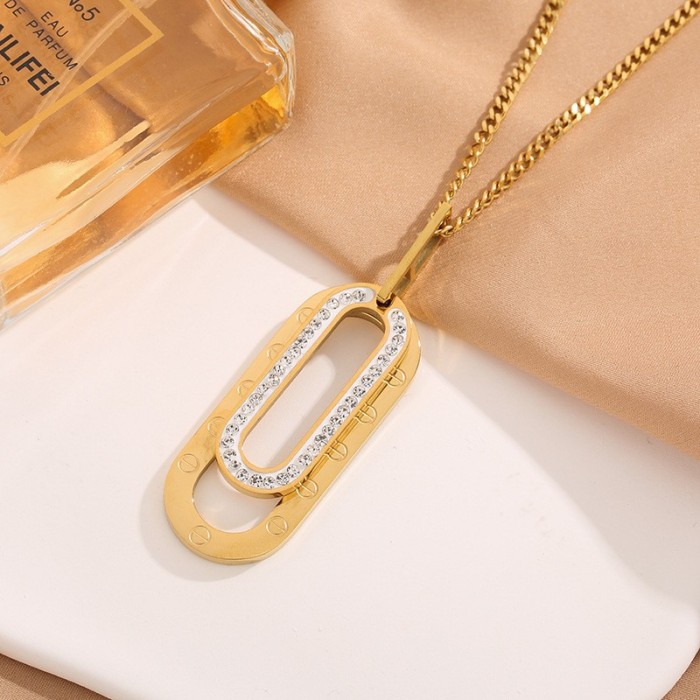 Rotatable lucky wheel cross necklace for women, hip-hop style, men's airplane pendant, earphone robot, long sweater chain