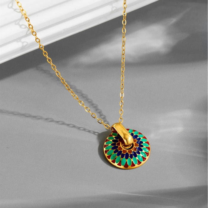 Cross-Border Wholesale Necklace Earrings Jewelry Set 2024 New High-Grade Titanium Steel Earrings Women's Jewelry Set Wholesale