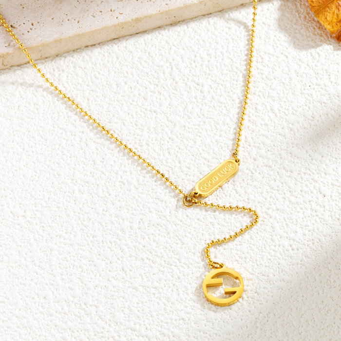 New Simple Sunflower Necklace Stainless Steel Women's Elegant Niche Clavicle Chain High-end Jewelry Pendant Direct from Manufacturer