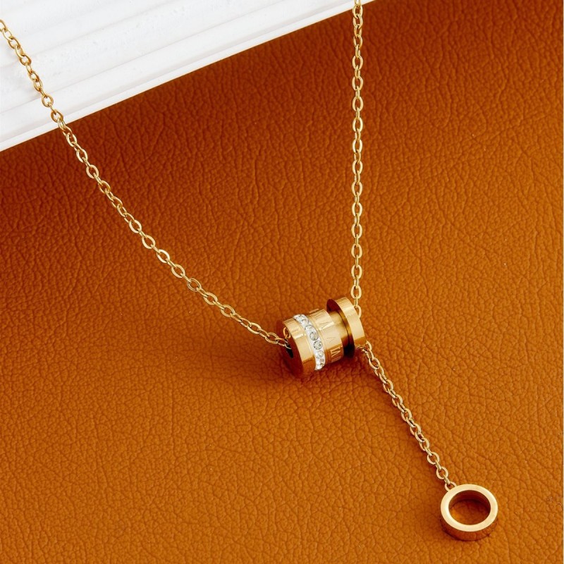 Non-Fading Temperament Entry Lux Gold-Plated Exquisite Titanium Steel Necklace Women's All-Match Fashion Trending Trendy Clavicle Chain Manufacturer