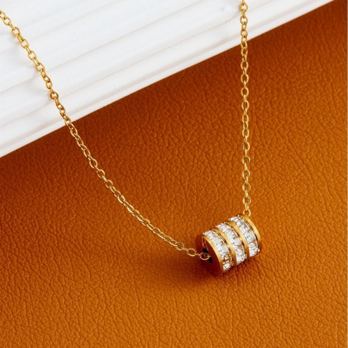 Slim Waist Necklace for Women 2024 New Model Clavicle Chain with Unique Design, Trendy on Instagram, Popular Titanium Steel Jewelry, Simple Style
